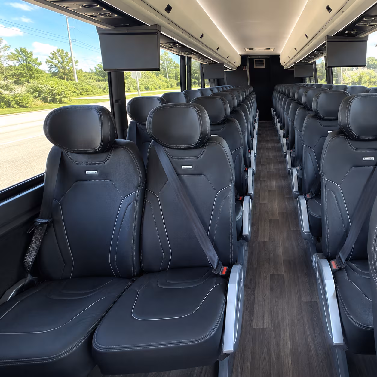 burbank charter bus interior